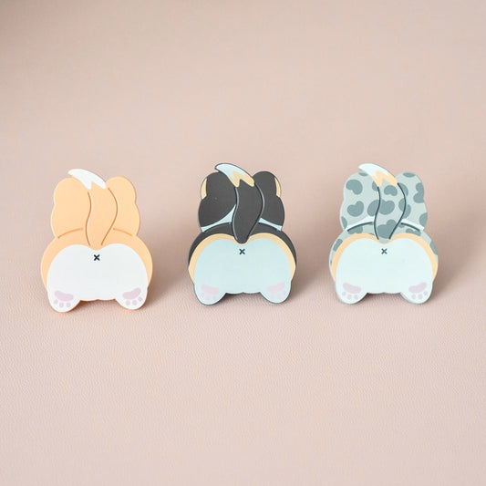 Corgi Butt (Tail) Dyed Enamel Pin