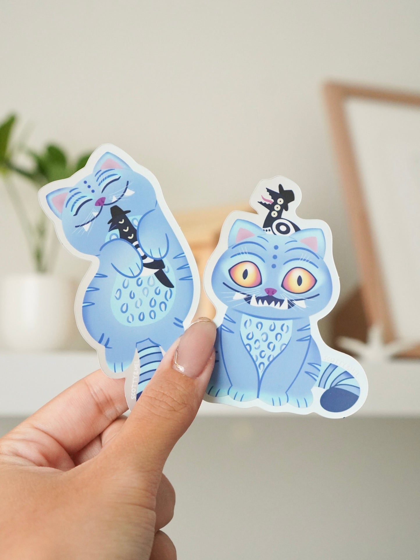 Demon Tiger Matte Holographic Sticker
