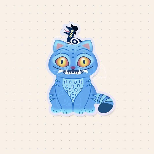 Demon Tiger Matte Holographic Sticker