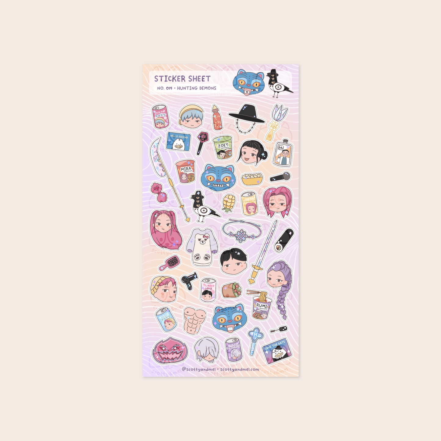 Hunting Demons Sticker Sheet