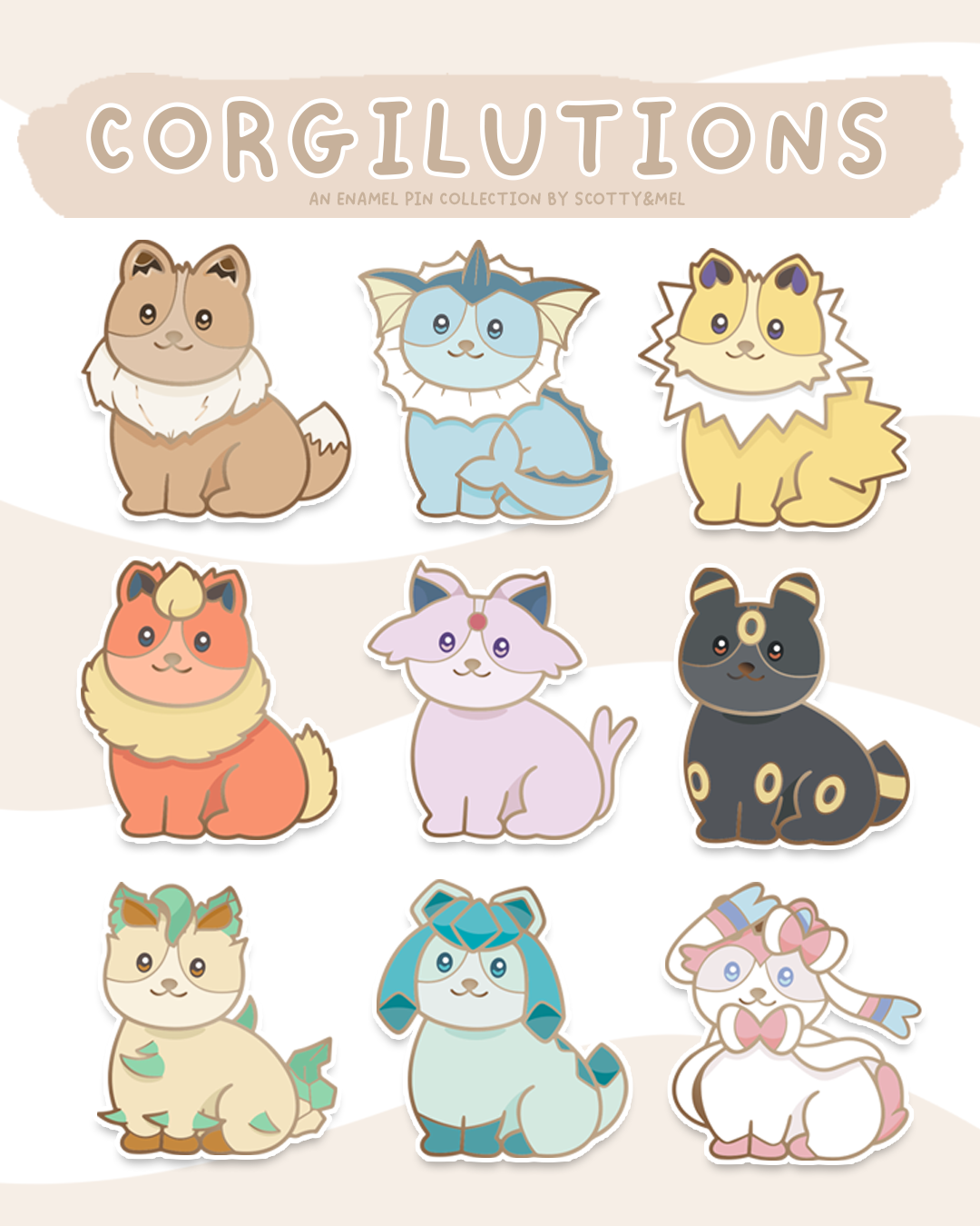 *PREORDER* Corgilutions Enamel Pin Collection