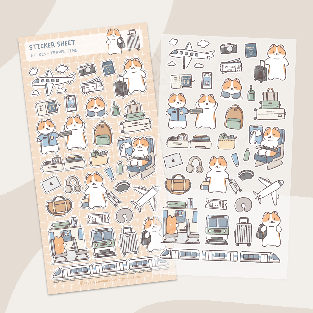 Travel Time Sticker Sheet