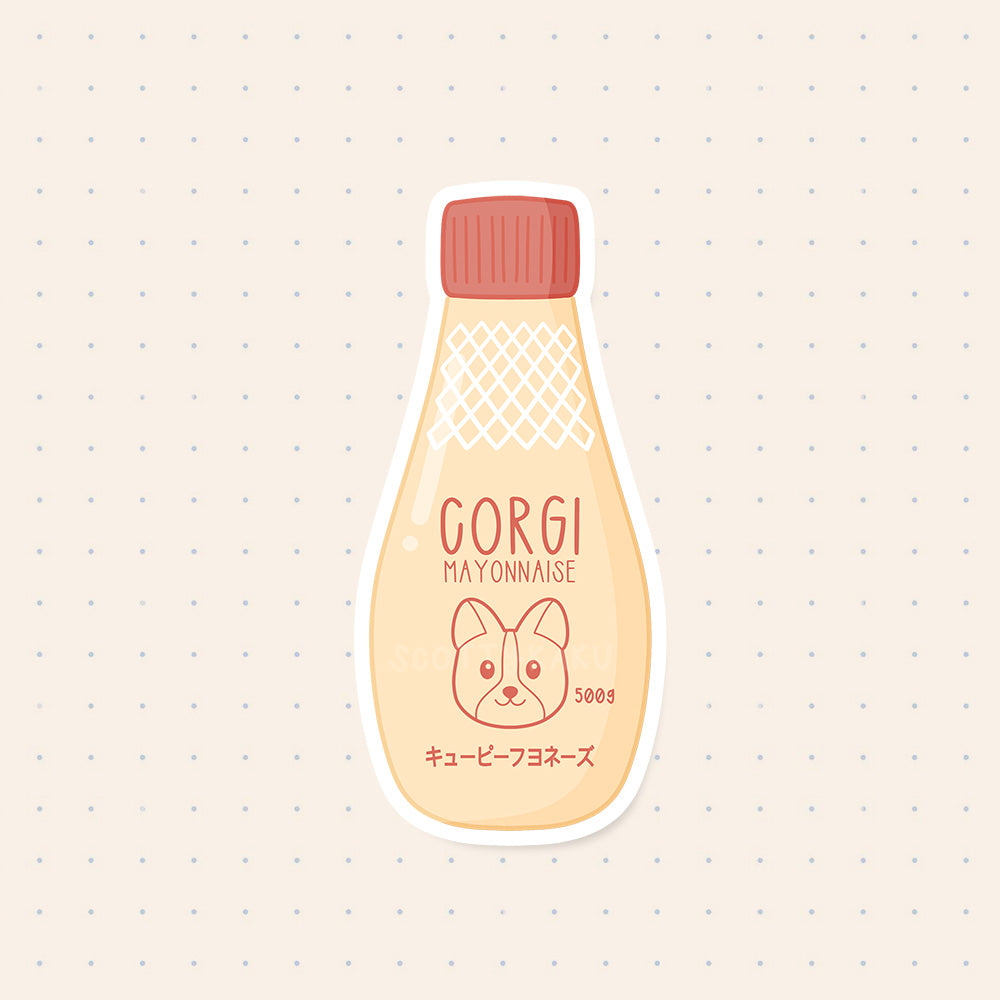 Corgi Mayonnaise Sticker