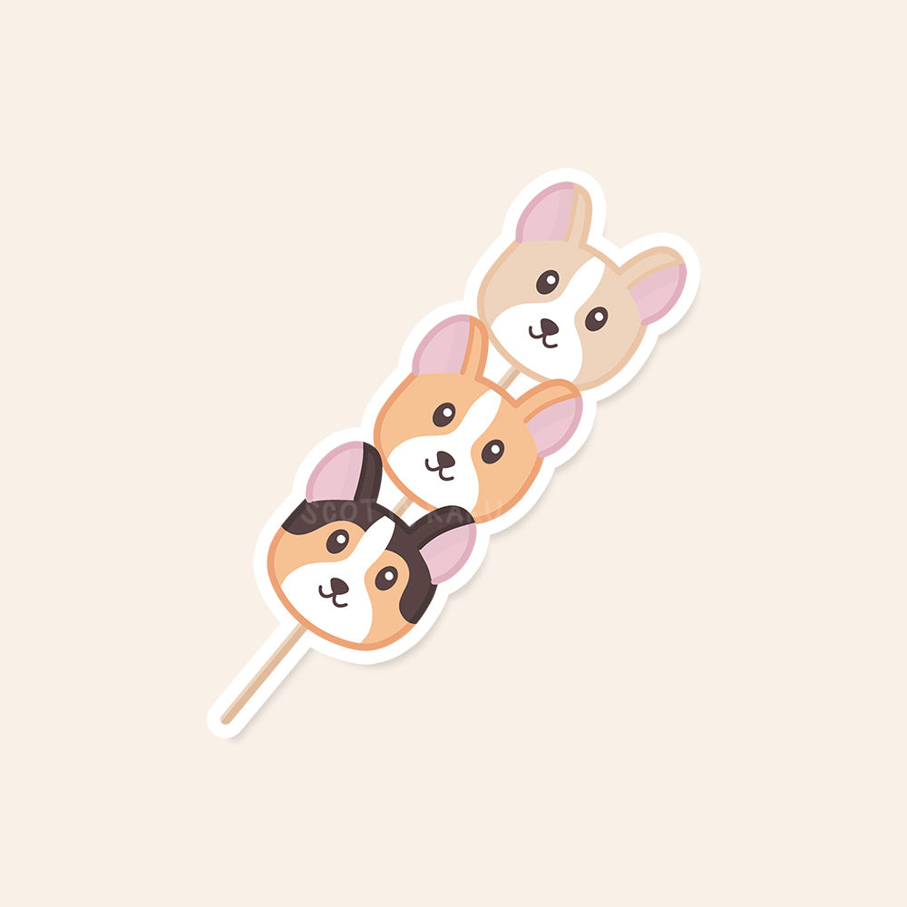 Corgi Dango Sticker