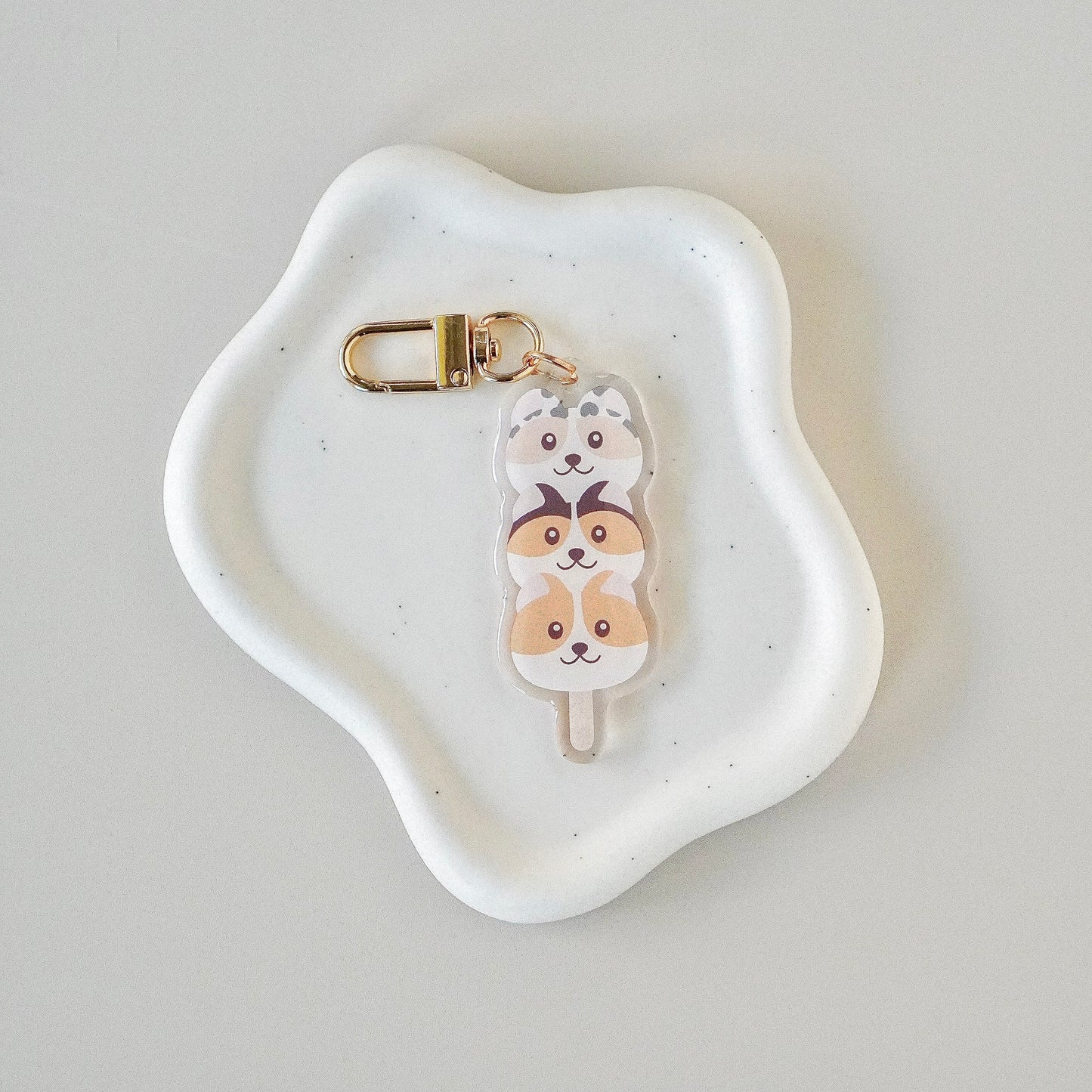 Corgi Dango Acrylic Keychain