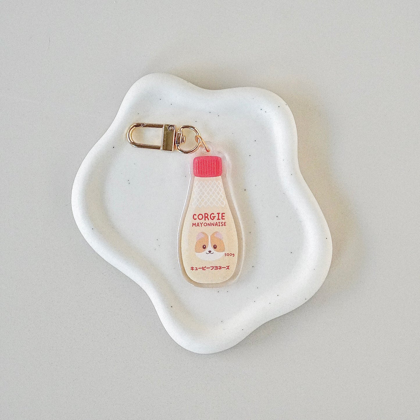 Corgi Mayonnaise Acrylic Keychain