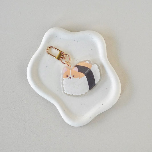 Corgi Musubi Acrylic Keychain