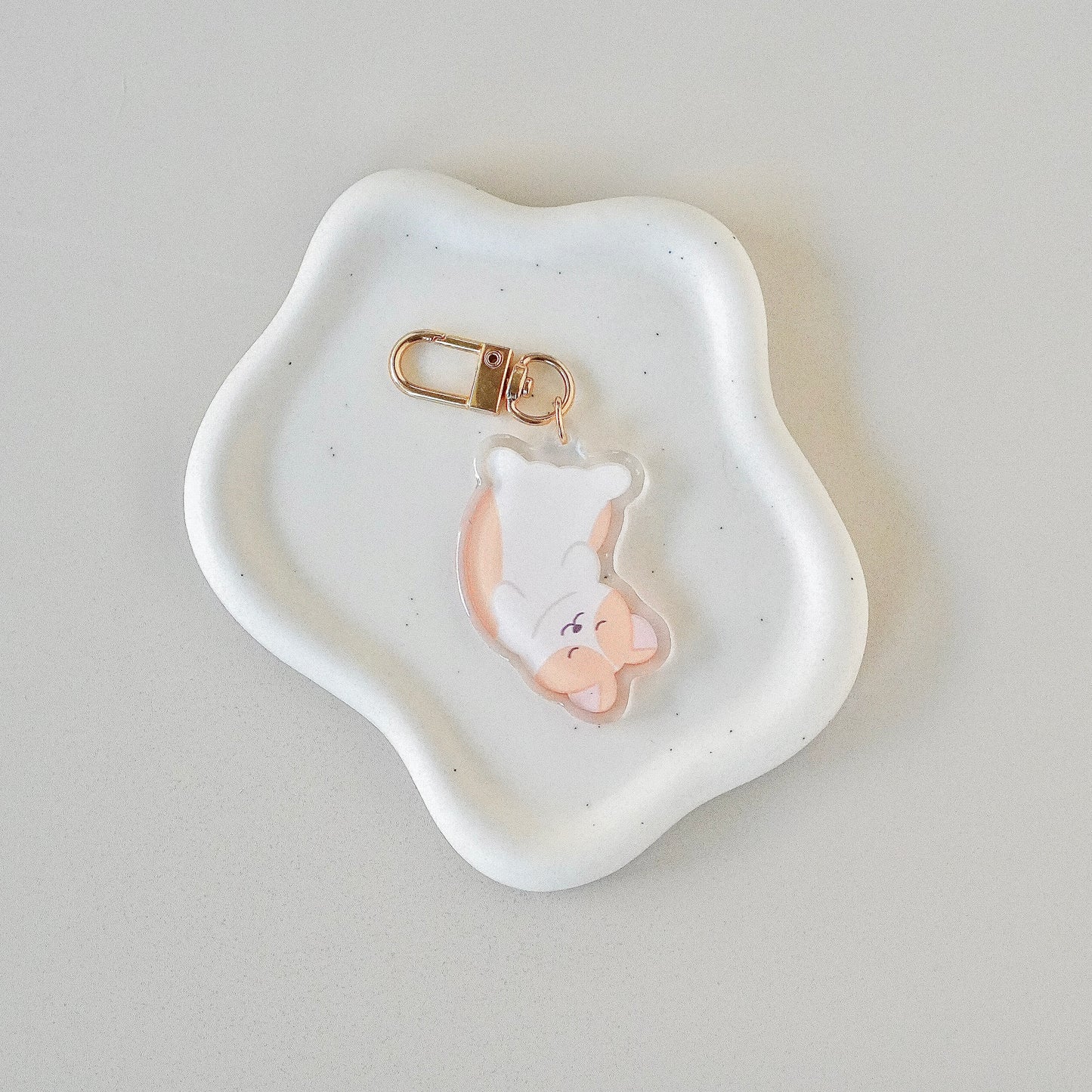 Sleepy Corg Acrylic Keychain