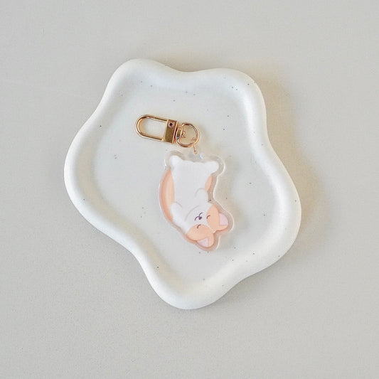 Sleepy Corg Acrylic Keychain