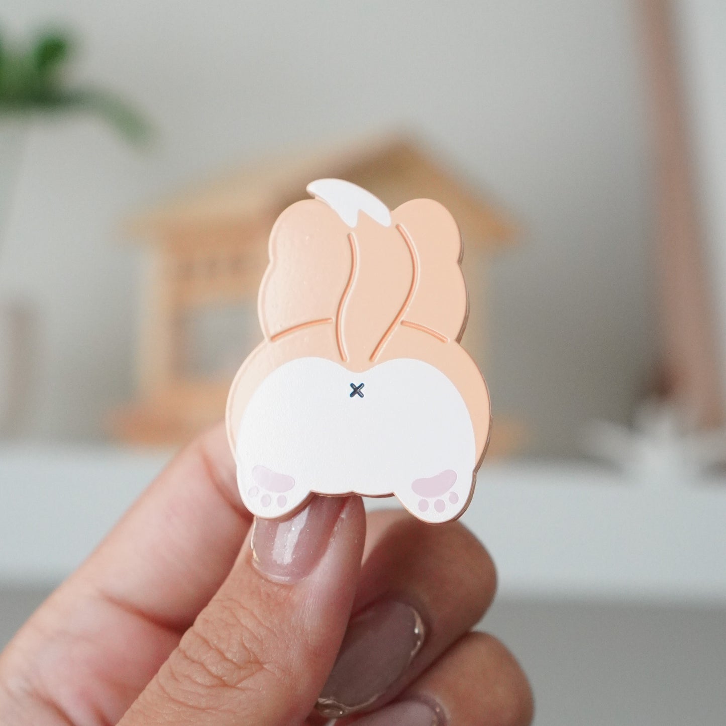 Corgi Butt (Tail) Dyed Enamel Pin