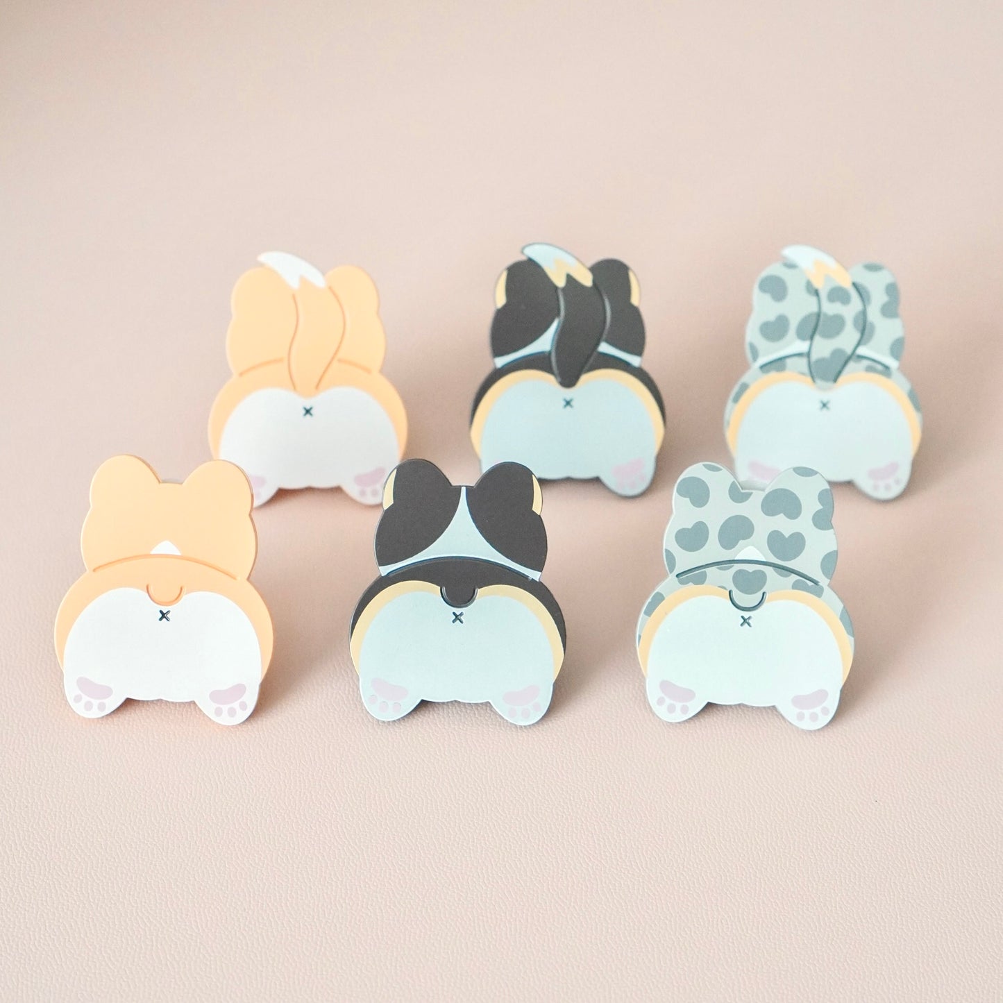 Corgi Butt (Tail) Dyed Enamel Pin