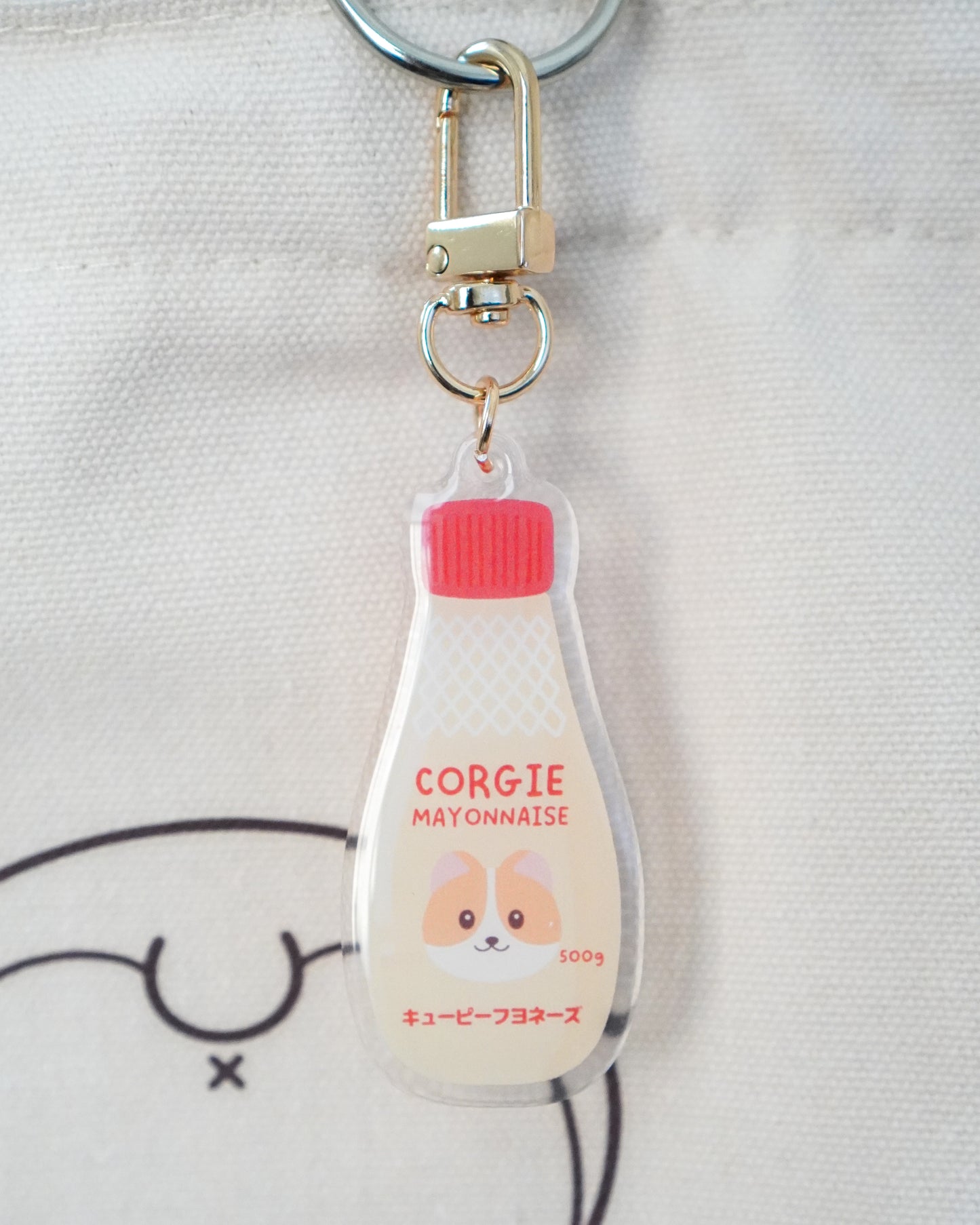 Corgi Mayonnaise Acrylic Keychain