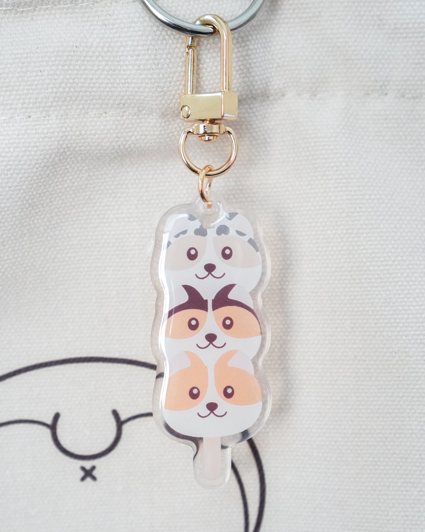 Corgi Dango Acrylic Keychain