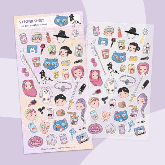 Hunting Demons Sticker Sheet