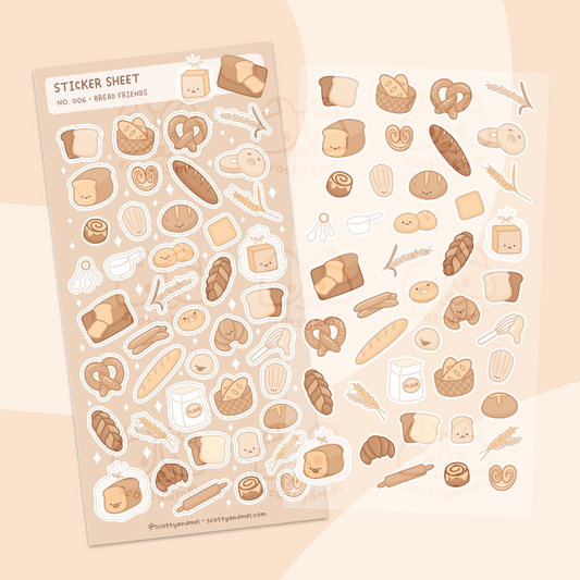 Bread Friends Sticker Sheet