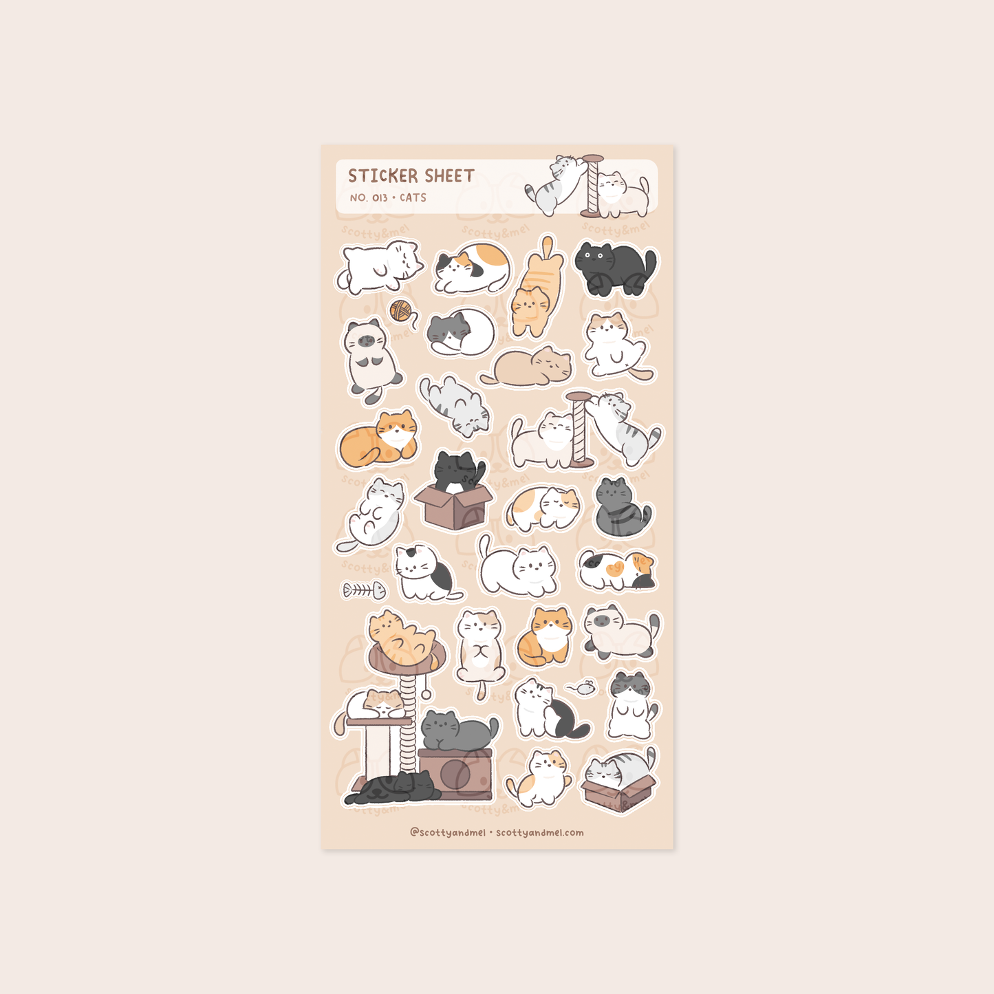 Cats Sticker Sheet