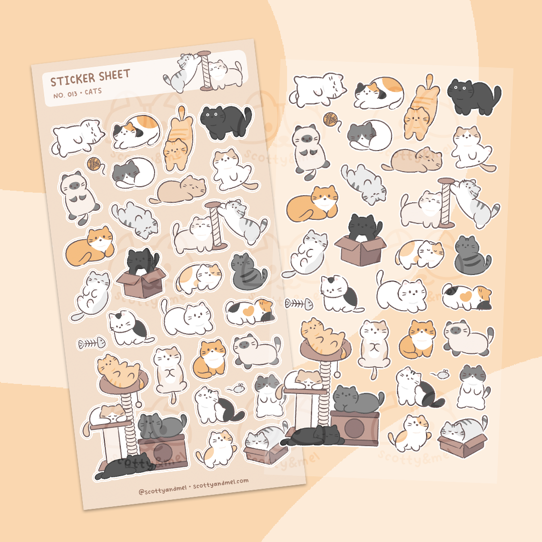 Cats Sticker Sheet