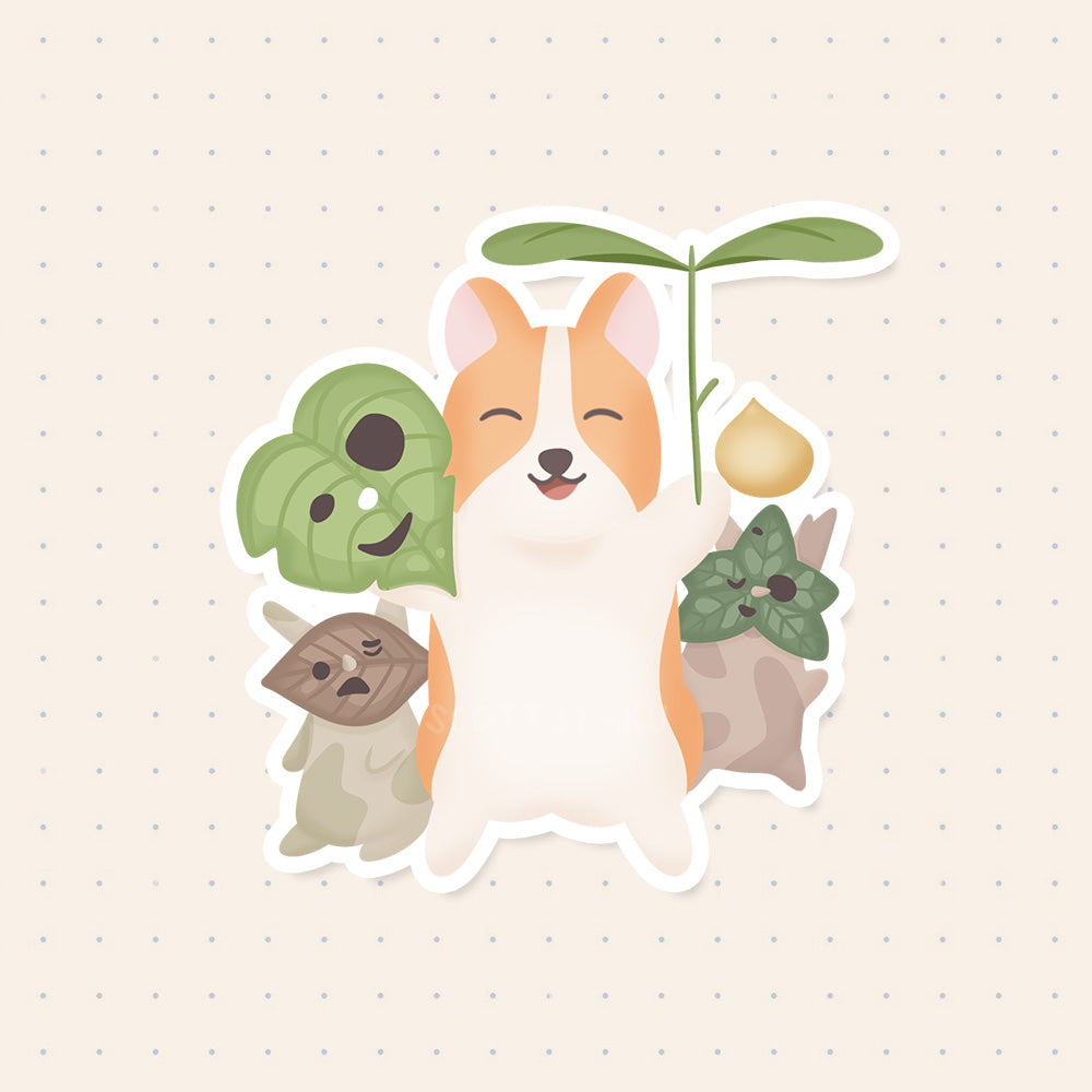 Corgi and Koroks Sticker