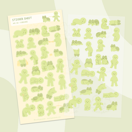 Corgski Sticker Sheet