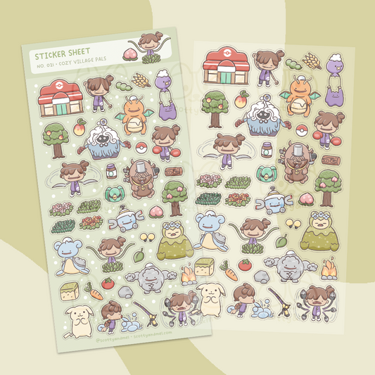 Cozy Village Pals Sticker Sheet