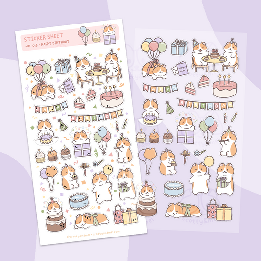 Happy Birthday Sticker Sheet