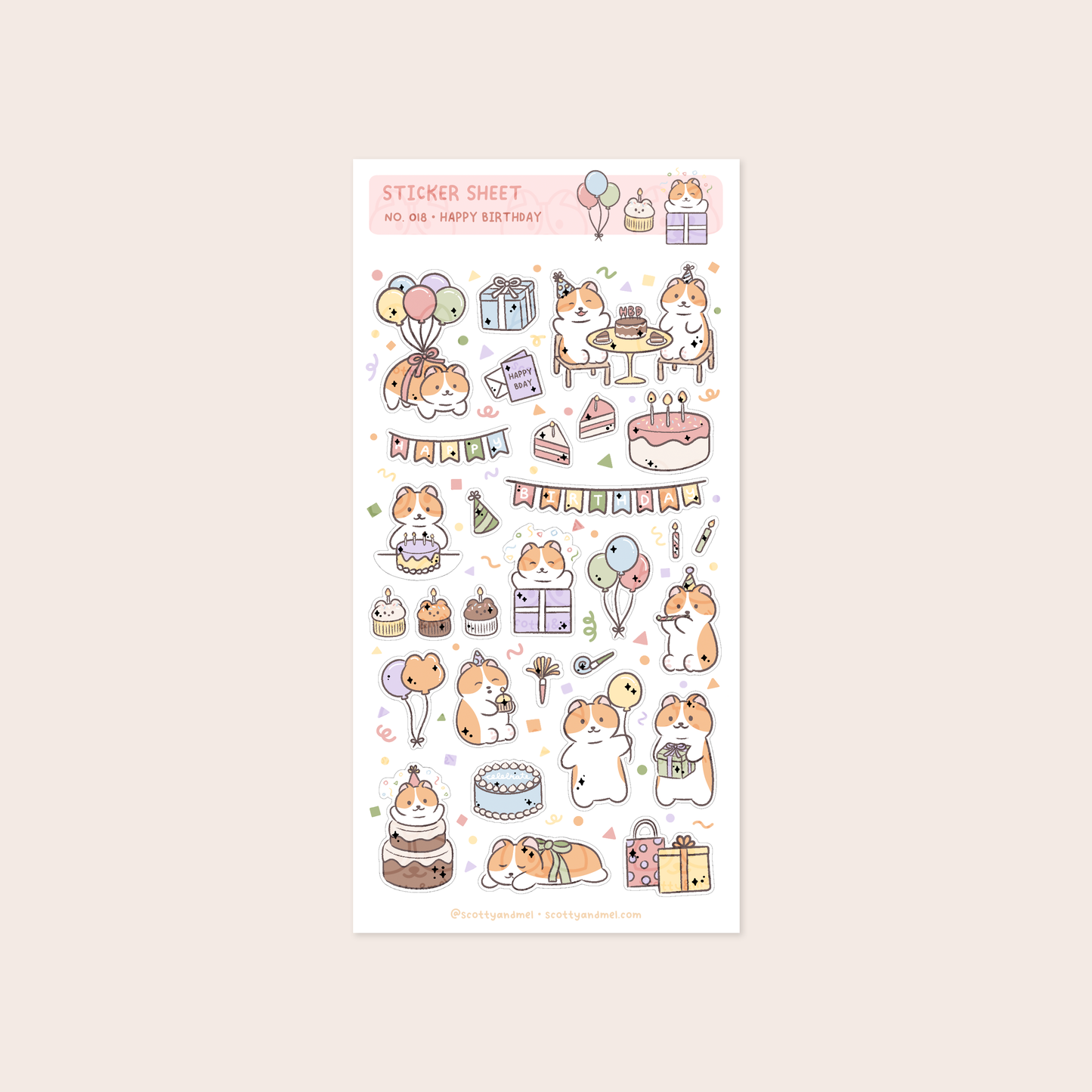 Happy Birthday Sticker Sheet