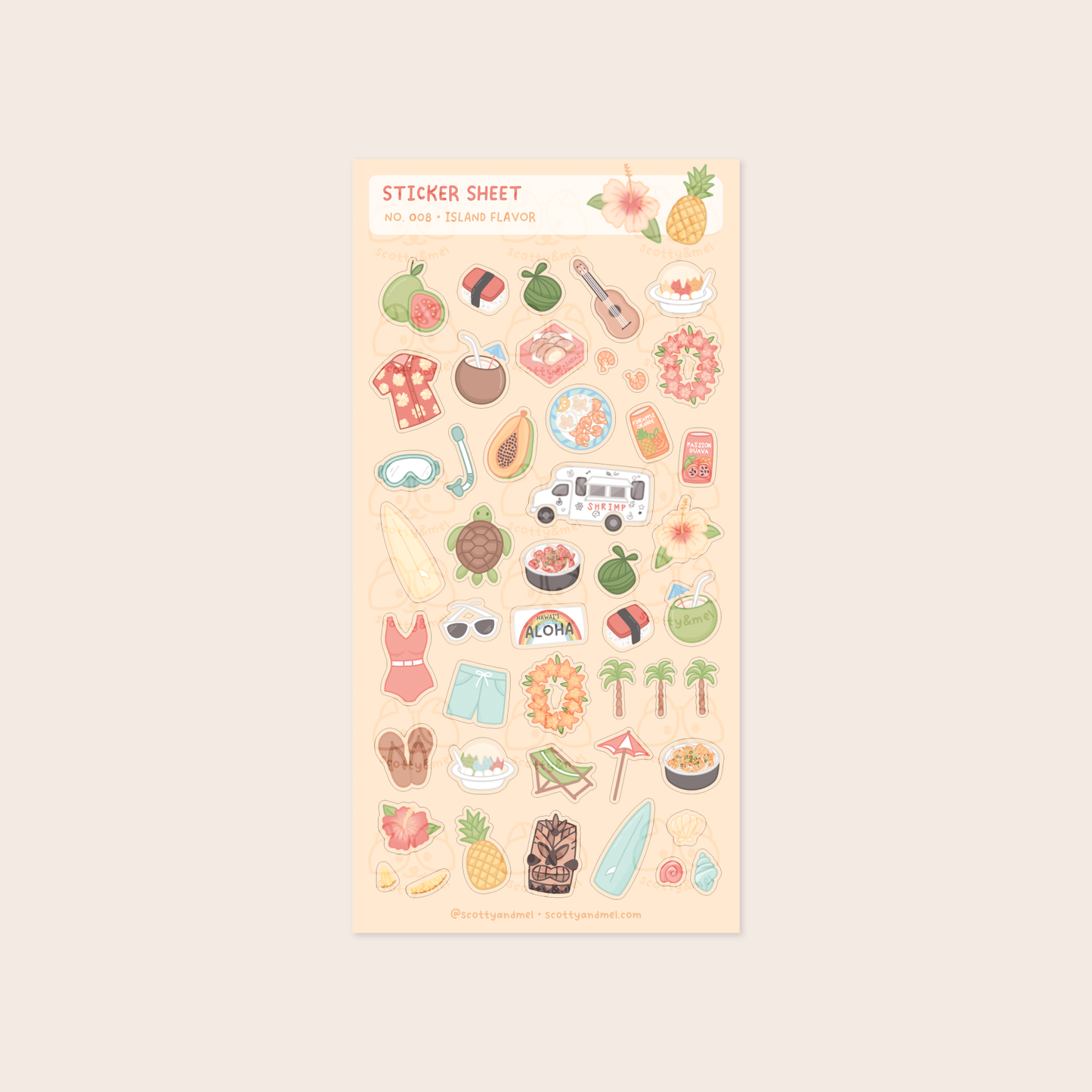 Island Flavor Sticker Sheet