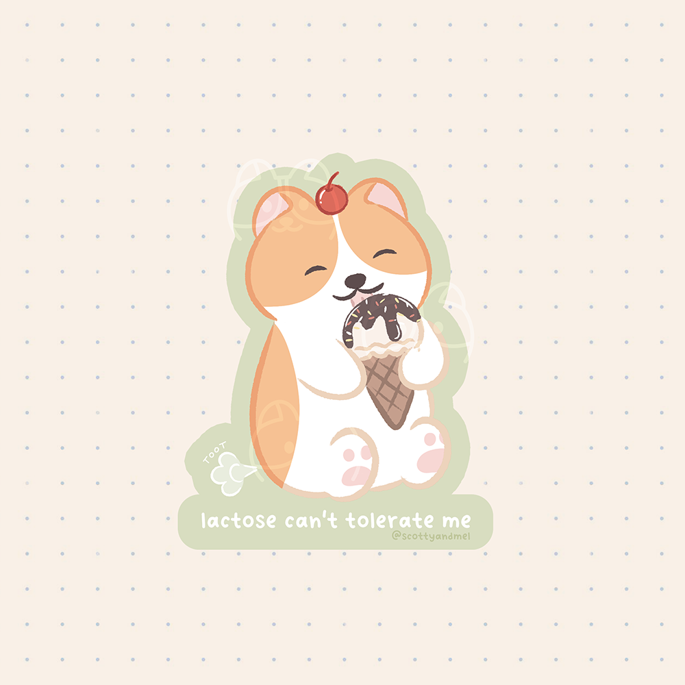 Lactose Can't Tolerate Me Sticker
