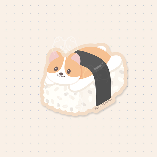 Corgi Musubi Sticker