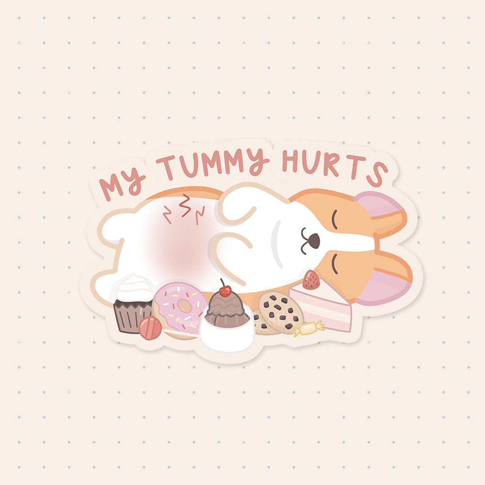 My Tummy Hurts Sticker