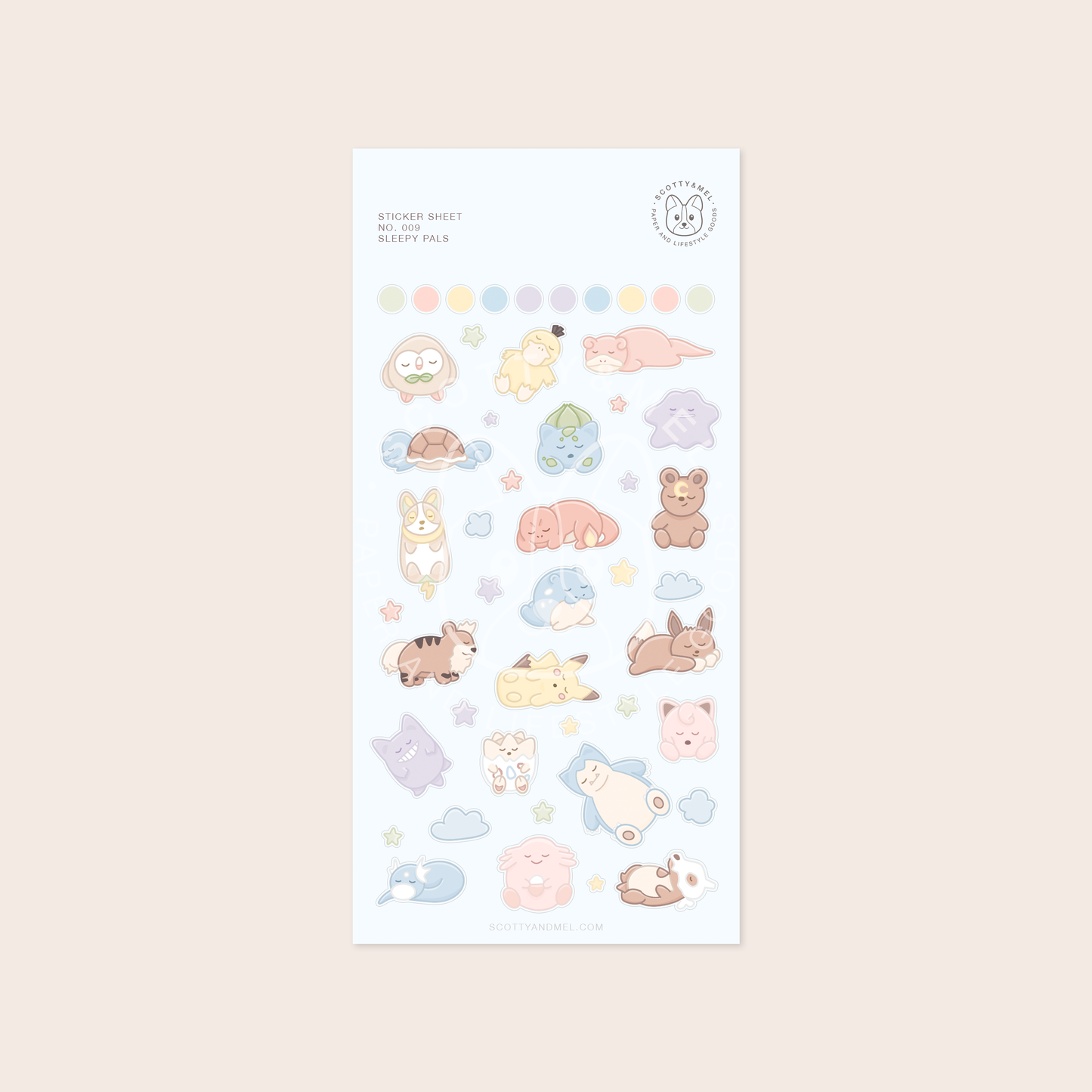 Sleepy Pals Sticker Sheet