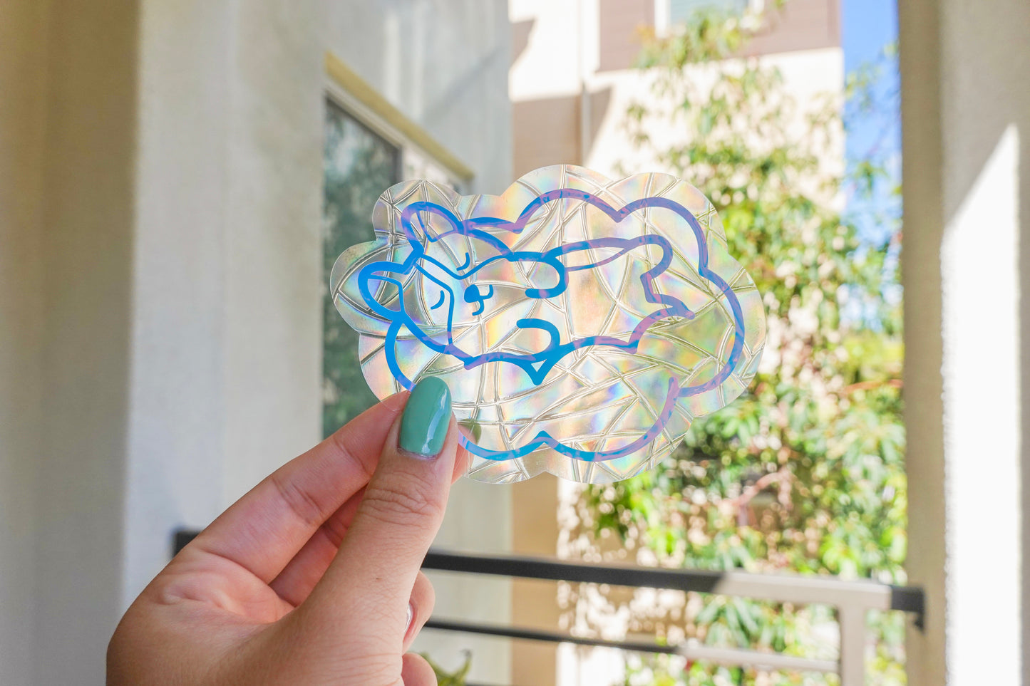 Corgi Cloud Suncatcher Sticker