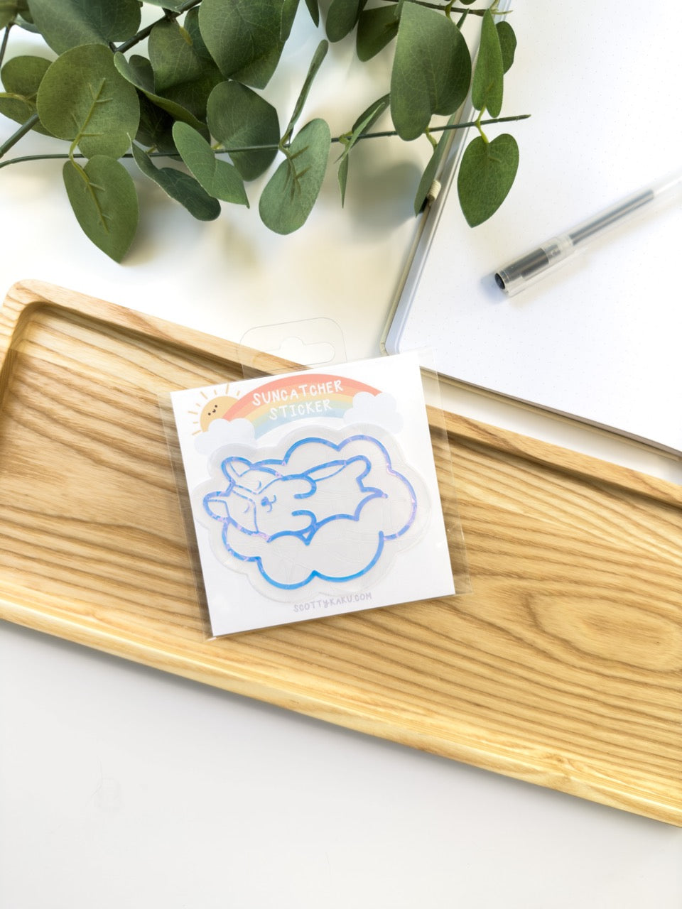 Corgi Cloud Suncatcher Sticker