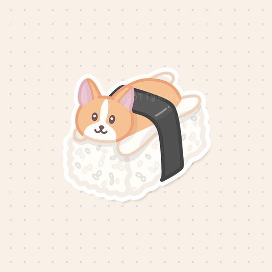 Corgi Musubi Sticker