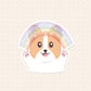 Imagination Rainbow Corgi Sticker