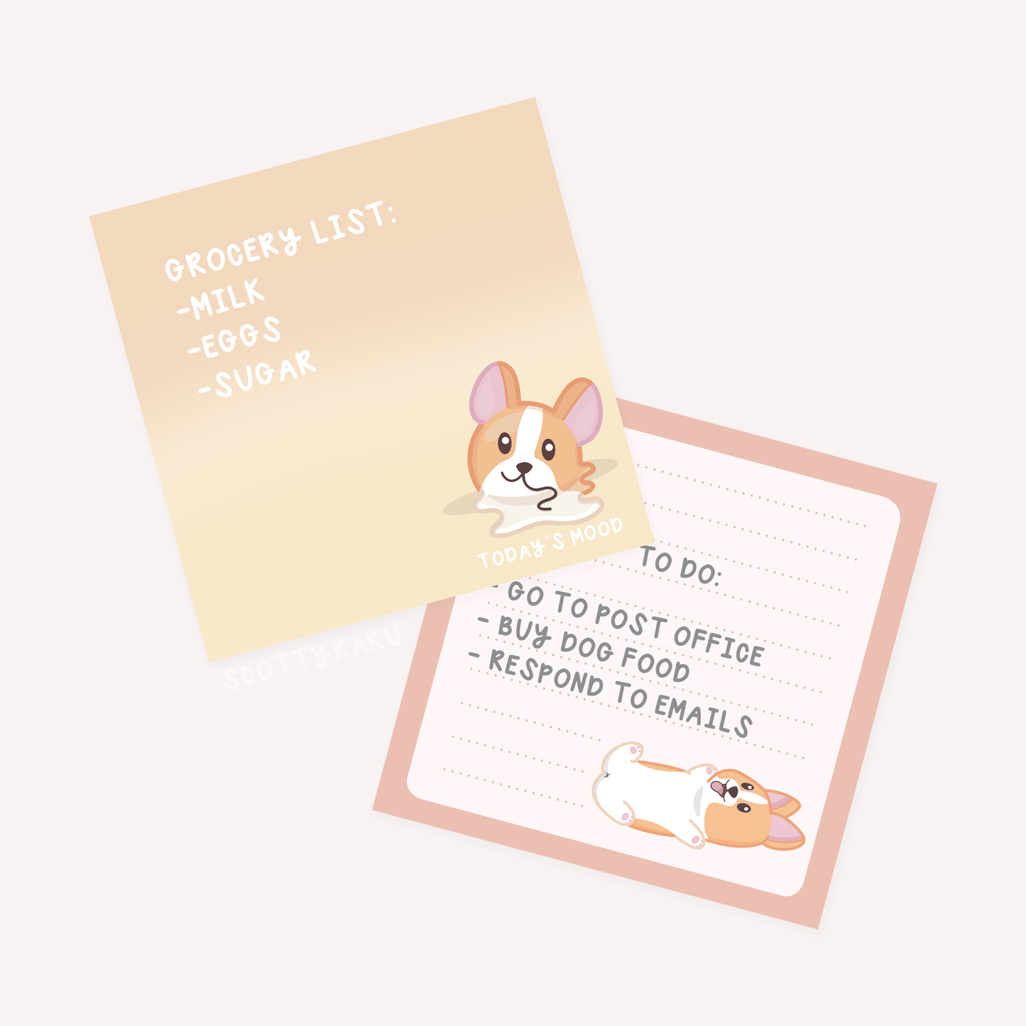 Corgi Sticky Notes